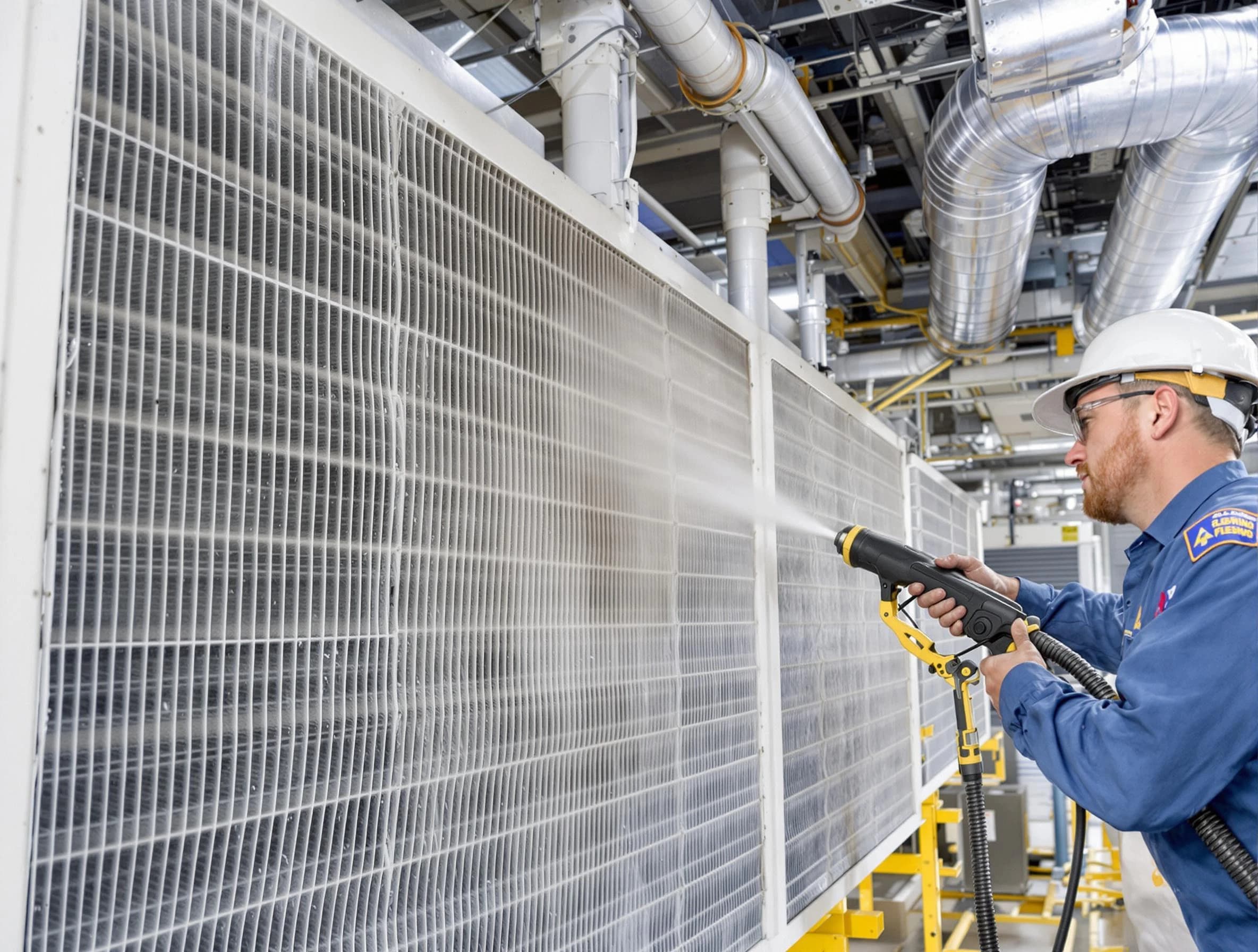 Professional commercial coil cleaning by Hopewell Air Duct Cleaning in Hopewell