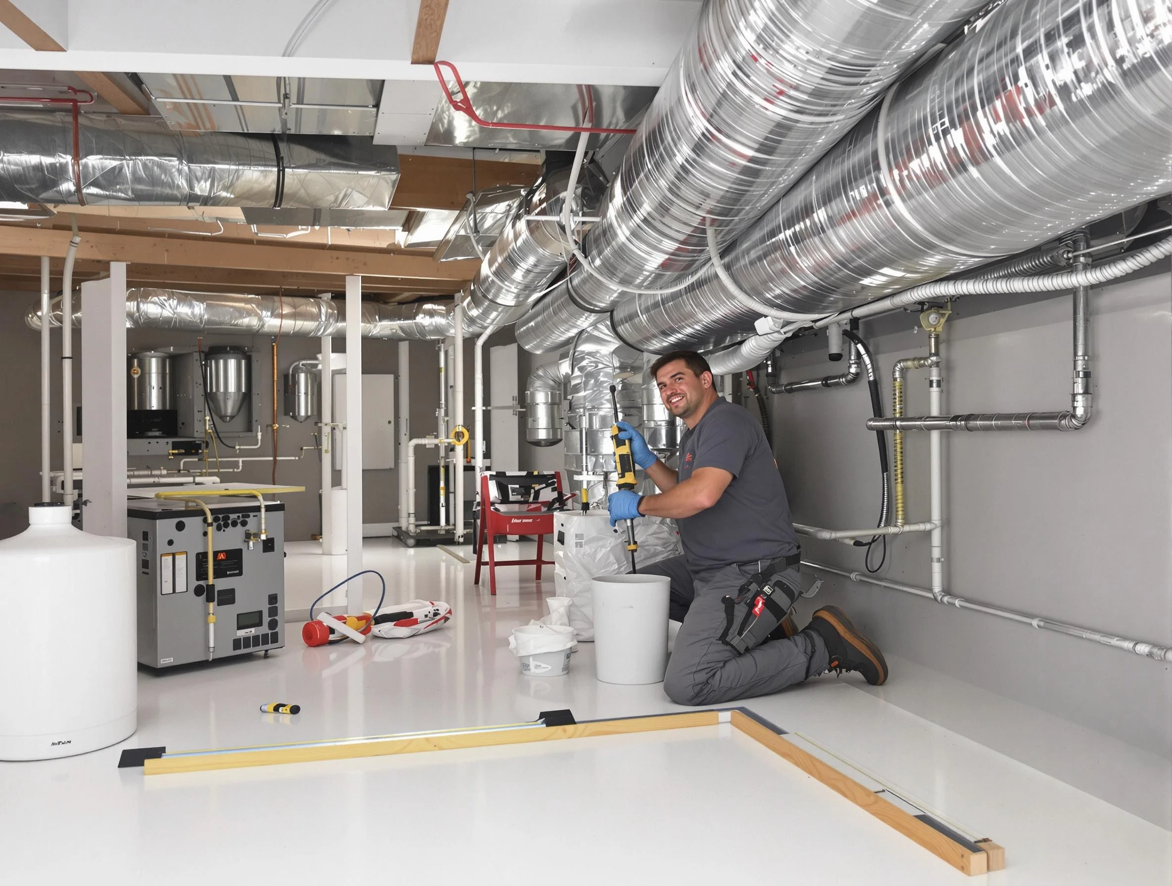 Professional duct sealing service by Hopewell Air Duct Cleaning in Hopewell